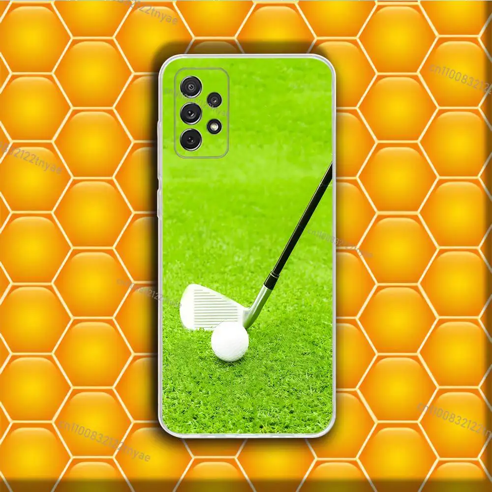 Sport Golf Ball  Phone Case Silicone For Samsung S30,23,21,22,20 FE lite,S10,9,PIus Note20ultra Soft Transparent