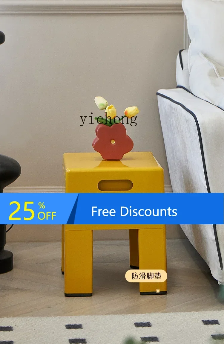 

LYY Storage Low Stool Household Living Room Shoe Change Stool Nordic Creative Small Stool