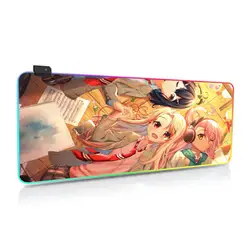 F-Fate K-Kaleid L-Liner Prisma Illya podkładka pod mysz świecąca podkładka pod mysz na biurko RGB komputer Laptop Anime klawiatura akcesoria na biurko biuro