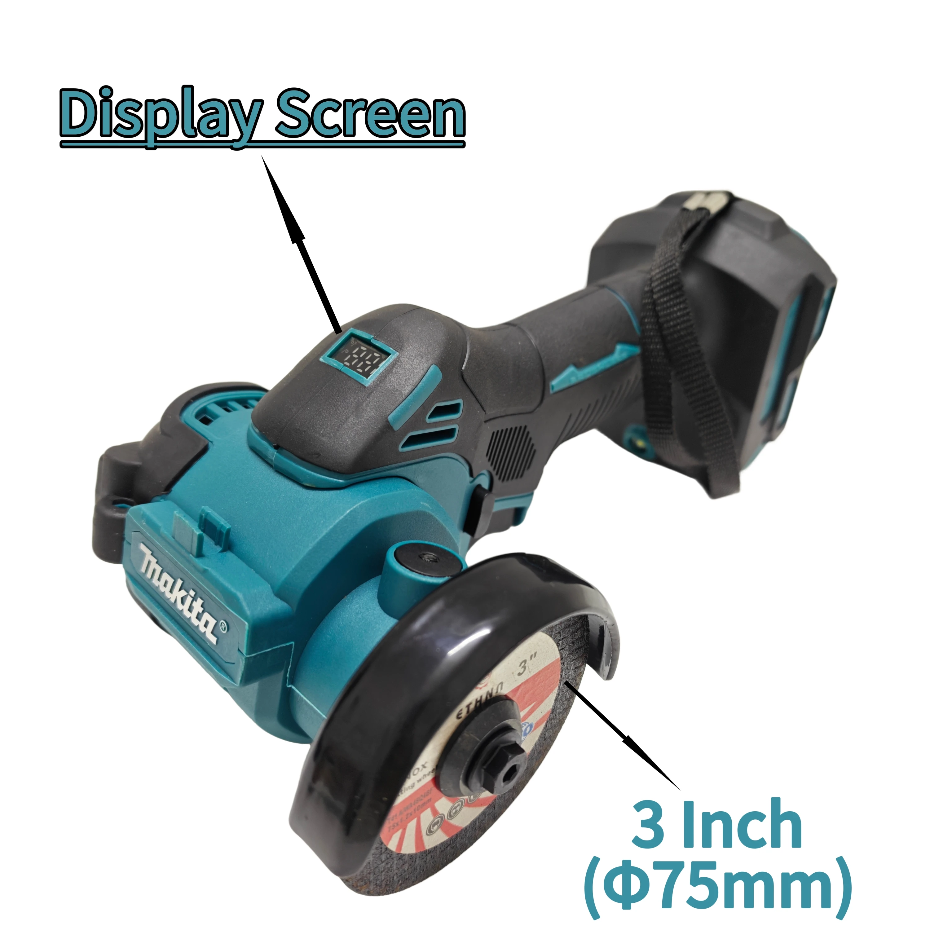 Brushless Angle Grinder 3 Inch CUT OFF Tool Cordless Cutting Polishing Grinding Saw Power Tool For Makita 20V 18V Battery