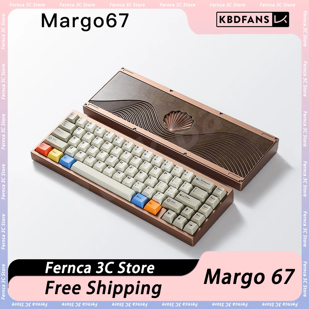 

KBDfans Margo67 Mechanical Keyboard Aluminium Alloy Gaming Keyboard Customized Wired Keyboard Kit Gasket QMK VIA PC Accessories