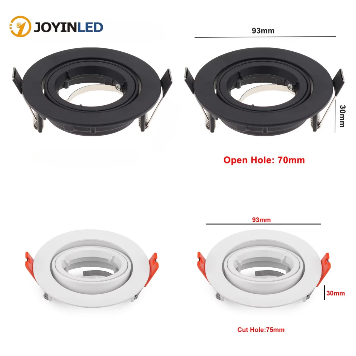 

10PCS GU10 Aluminum Down Light Fixture Housing White Recessed Led Downlight Housing Home Office Decor Led Spotlight Lamp Cup