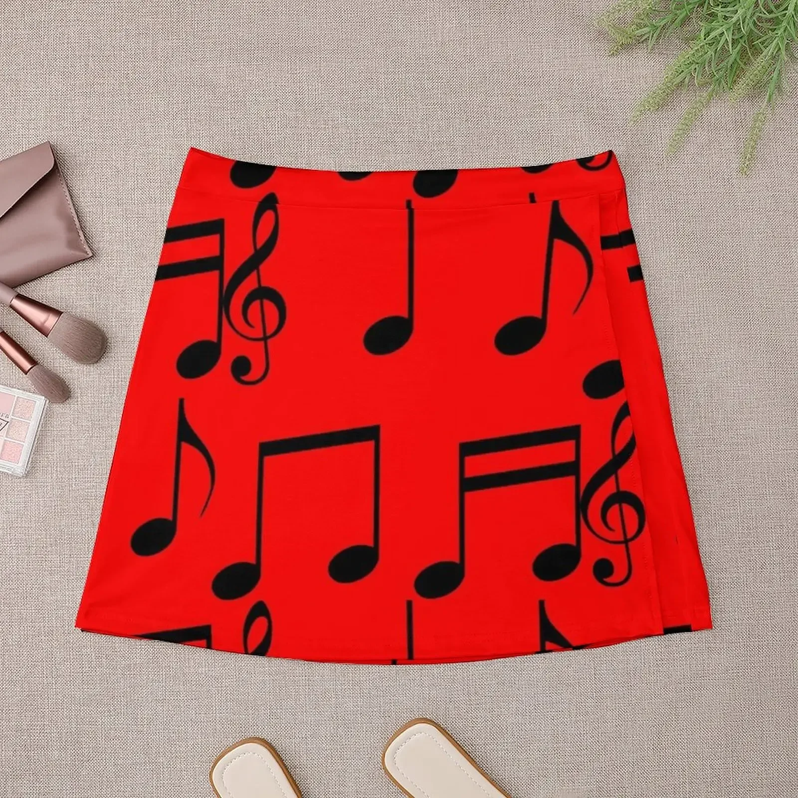 Notas musicales música Mini falda Vestido de mujer Falda pantalones cortos falda de mujer de lujo Faldas cortas