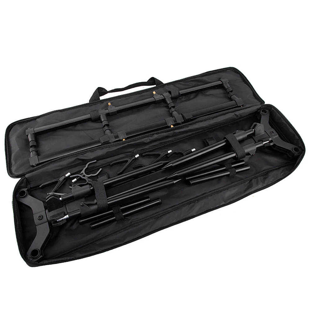 Adjustable Retractable Carp Fishing Rod Pod Stand Holder Fishing Pole Pod Stand for Fishing in Reservoirs Rivers Ponds Lakes