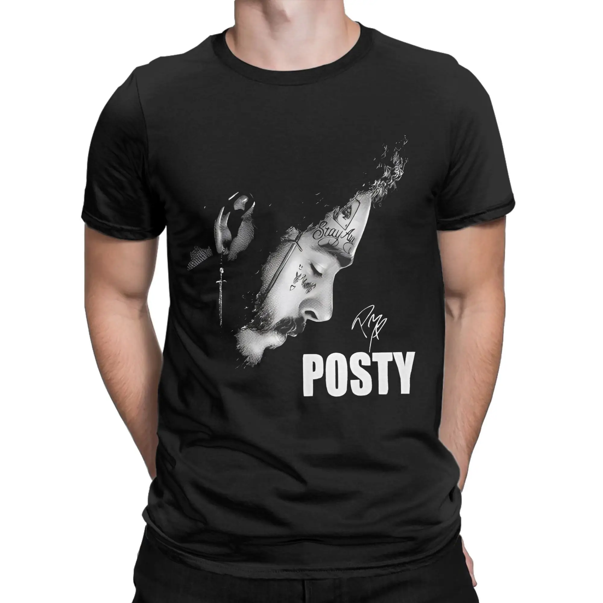 Post Malone Jelly Roll Graphics T-Shirt Summer  Cotton T Shirts For Male Popular Loose Tshirt Short-Sleeve Streetwear Tees