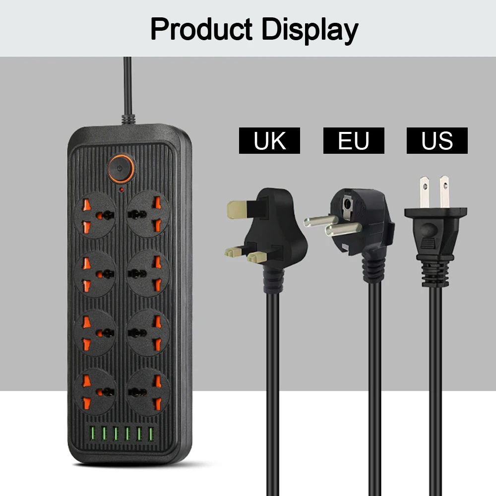 Smart Home uniwersalna listwa elektryczna z przedłużaczem AC Port USB ue US UK wtyczka filtr sieciowy zabezpieczenie przed przeciążeniem