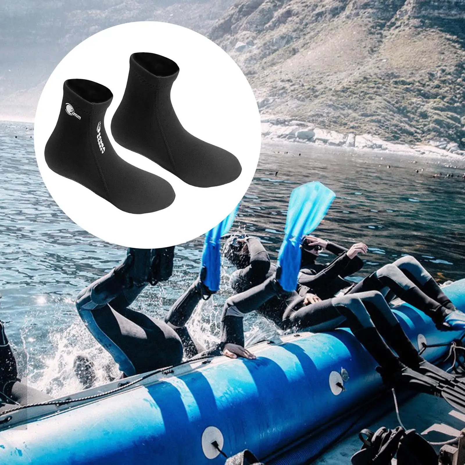 2mm Neoprene Wetsuit Socks Socks Diving Beach Water Fin Sock Anti Slip Barefoot Quick Dry for Women Men Sailing Kayaking