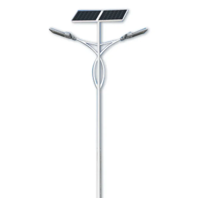 Outdoor Lighting for Roads IP65 DC Power Supply Double Arm Solar LED Street Light Waterproof
