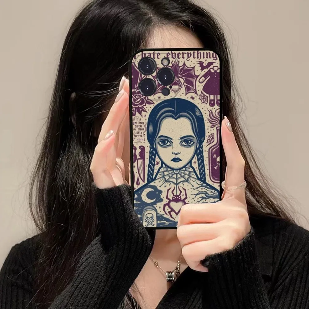 Wednesday Addams Family Tv show Phone Case For iPhone 14 11 12 13 Mini Pro XS Max Cover 6 7 8 Plus X XR SE 2020 Funda Shell