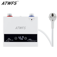 ATWFS 220V 4600W Instant Water Heater Electric Heaters for Bathroom Hot Water Shower Home Kitchen Heating