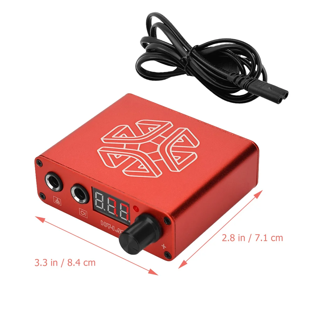 

Premium Power Voltage Regulator with LED Display Digital Screen Aluminum Alloy Shell for Tattoo Artists USB Output Port Us Plug