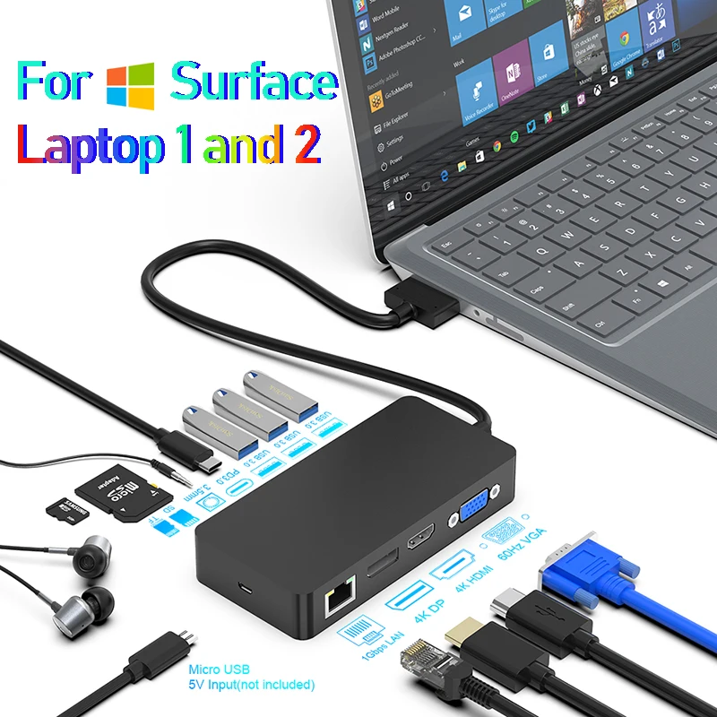 Tablet PC laptop accessories RJ45 Mini DP USB HUB MST Dock HD for microsoft surface Pro3/4/5/6 laptop1/2 docking station HDMI