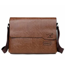 Luxury Brand Men Shoulder Bag For IPAD Leather Business Handbag Men Messenger Bag Large Side Sling Bag Fashion Man Crossbody Bag