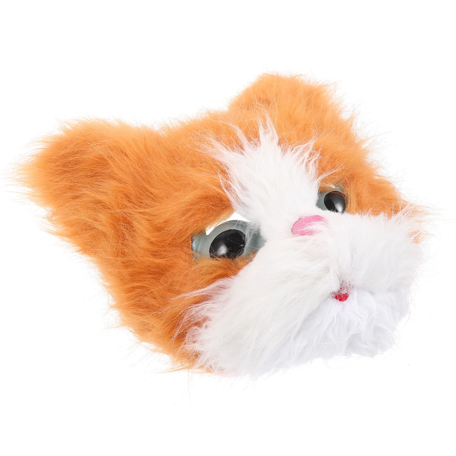 Kattenhoofdmasker Realistisch kittenontwerp Zacht ademend kostuumaccessoire voor volwassenen en kinderen Halloween-automasker