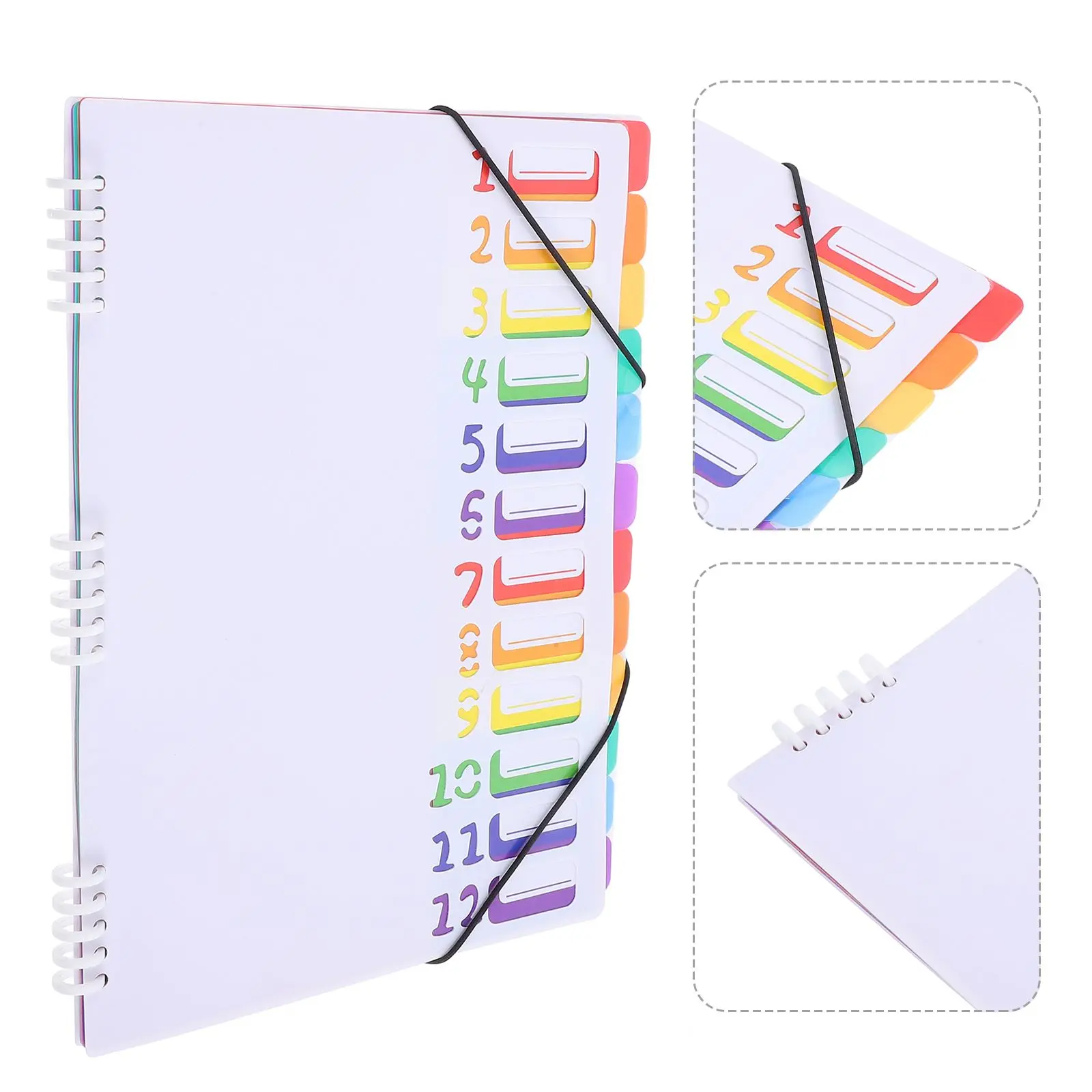 A4 파일 12 레이어 나선형 PP 대용량 사무실 학교 문서 ganizer 파일 폴더 나선형 폴더