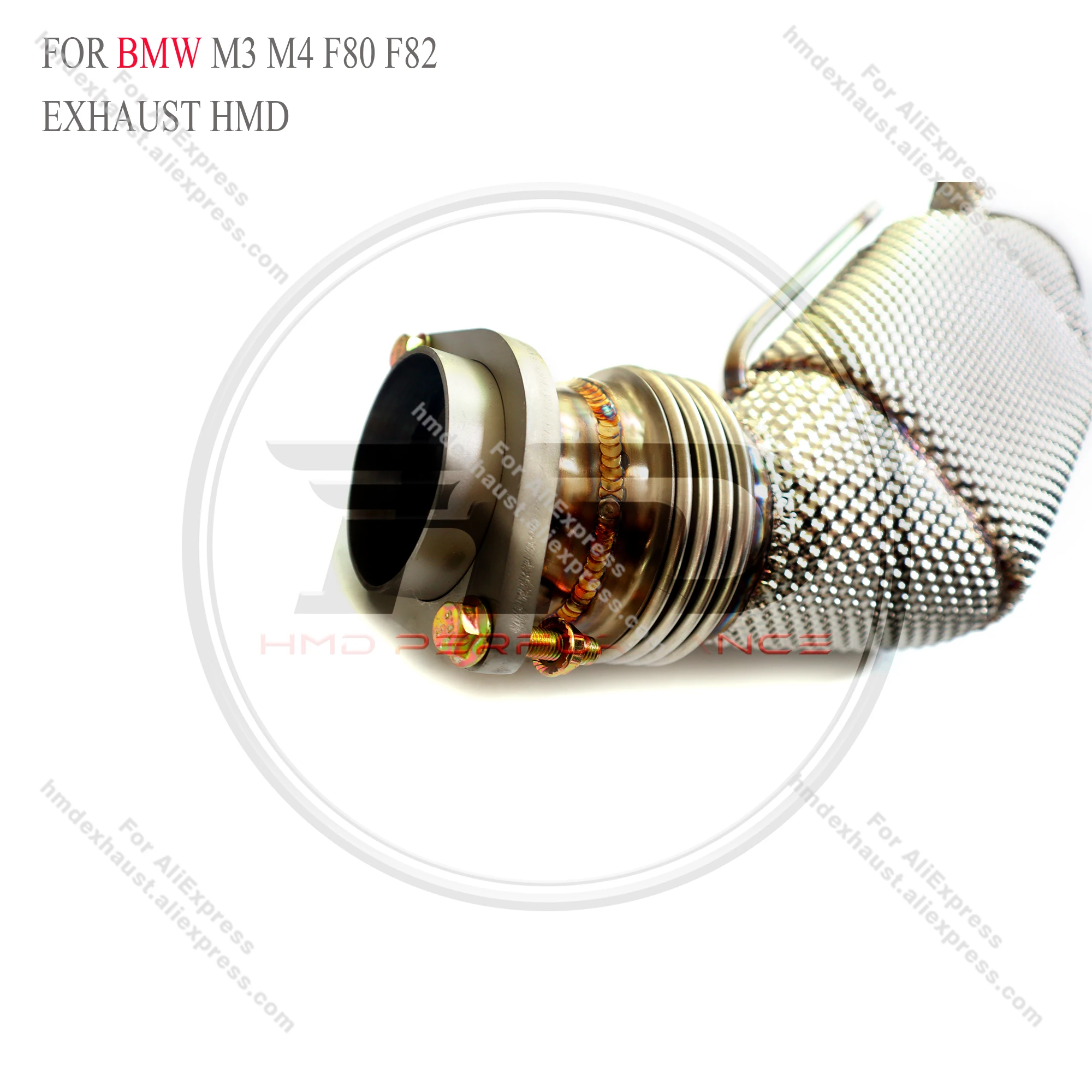 نظام العادم أنبوب سفلي عالي الأداء لسيارات BMW M3 M4 F80 F82 F83 3.0T 2013-2020 مع درع الحرارة OPF HMD 🛫