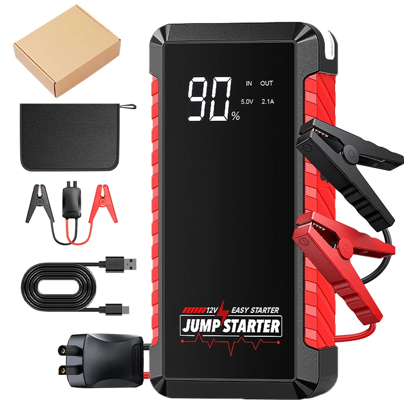 12V Tragbarer Auto-Starthilfe-Powerbank Notfall-Batterie-Booster Auto-Starter-Ladegerät für 12V-Fahrzeuge