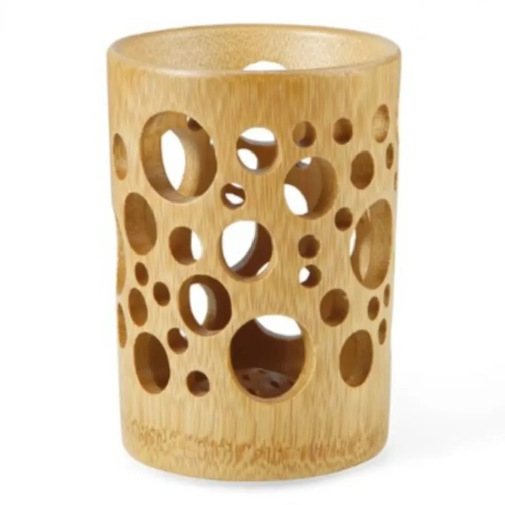 Hollow Bamboo Toothbrush Holder Quick Drying Degradable Toothpaste Storage Case Drainage Countertop Organizer Pencil Holder