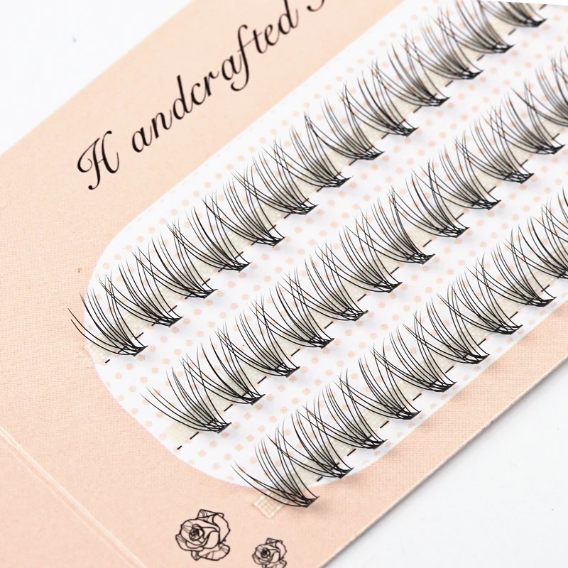 High Quality Wholesale Individual Lashes 2/50/100 Packs 60 Clusters Extension Eyelashes 8/10/12MM Long Handmade False Eyelash