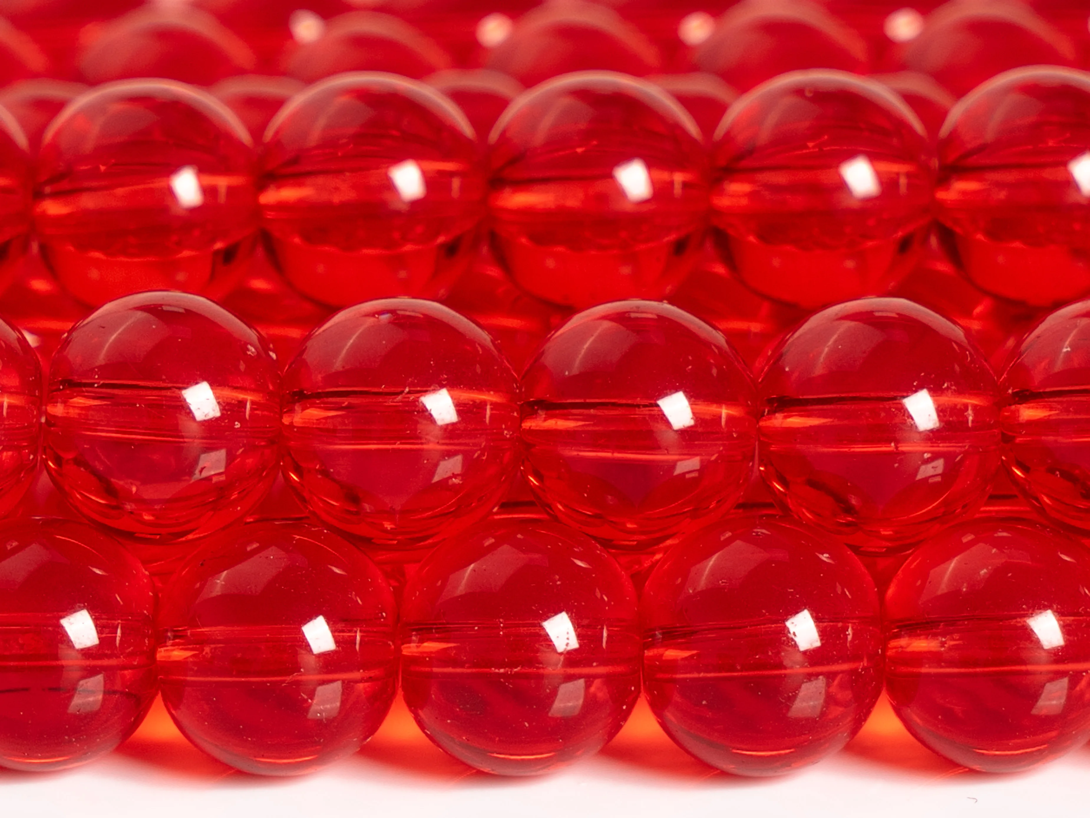 Red glass crystal beads loose beads Smooth Round Shape Size Options 4/6/8/10/12mm for DIY Jewelry Accessories Making