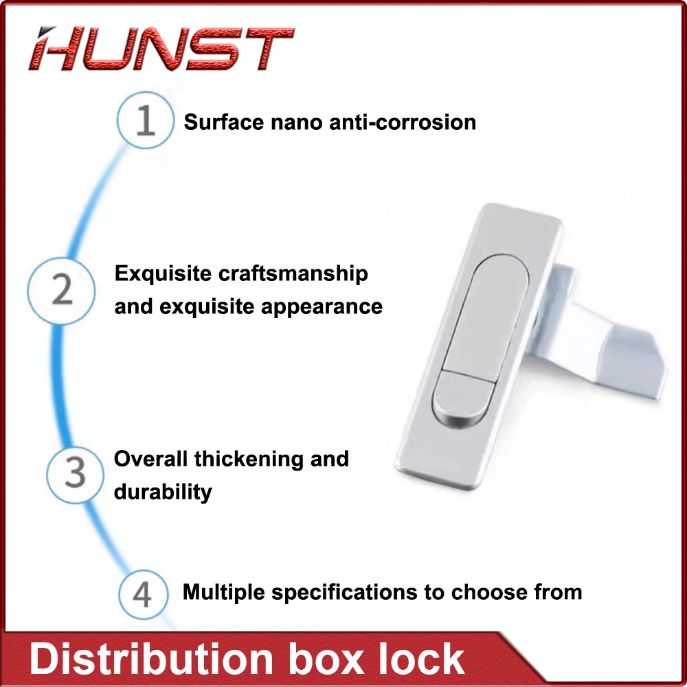 Hunst Bouncy 단추 잠금 장치, 안전 잠금, 나노 + 아연 도금, 전기 캐비닛 도어 및 분배 박스, 레이저 캐비닛