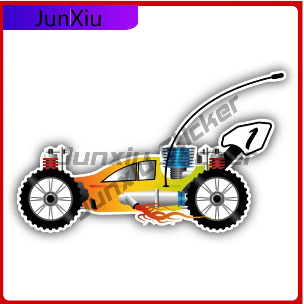 

RC Buggy Cartoon New Best Gift Scratch Resistant Stylish Laptop Decal Waterproof Vinyl Window Bumper Auto Exterior Decor