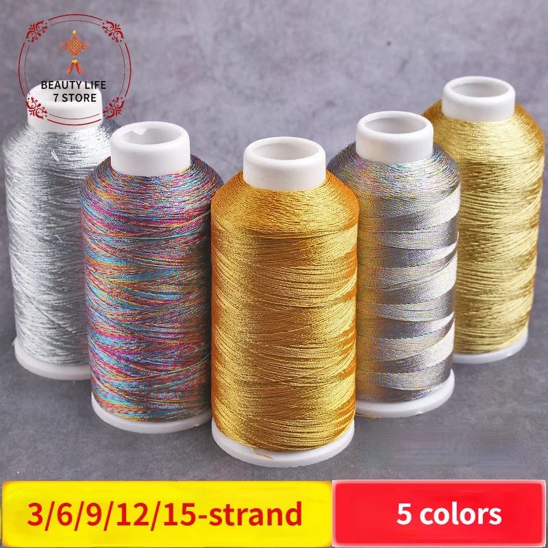 3/6/9/12/15-strand Lengthened Metallic Strands Thread DIY Woven Tassels Bracelets Necklaces Winding Rope Pendant Lanyards