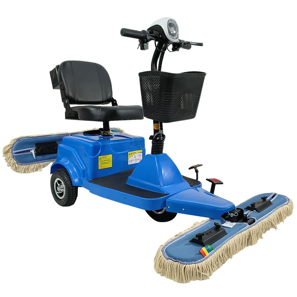 Electric Three-Wheel Floor Sweeper Mopping Cleaning Model YQ-C12 Ride-On Dust Cart