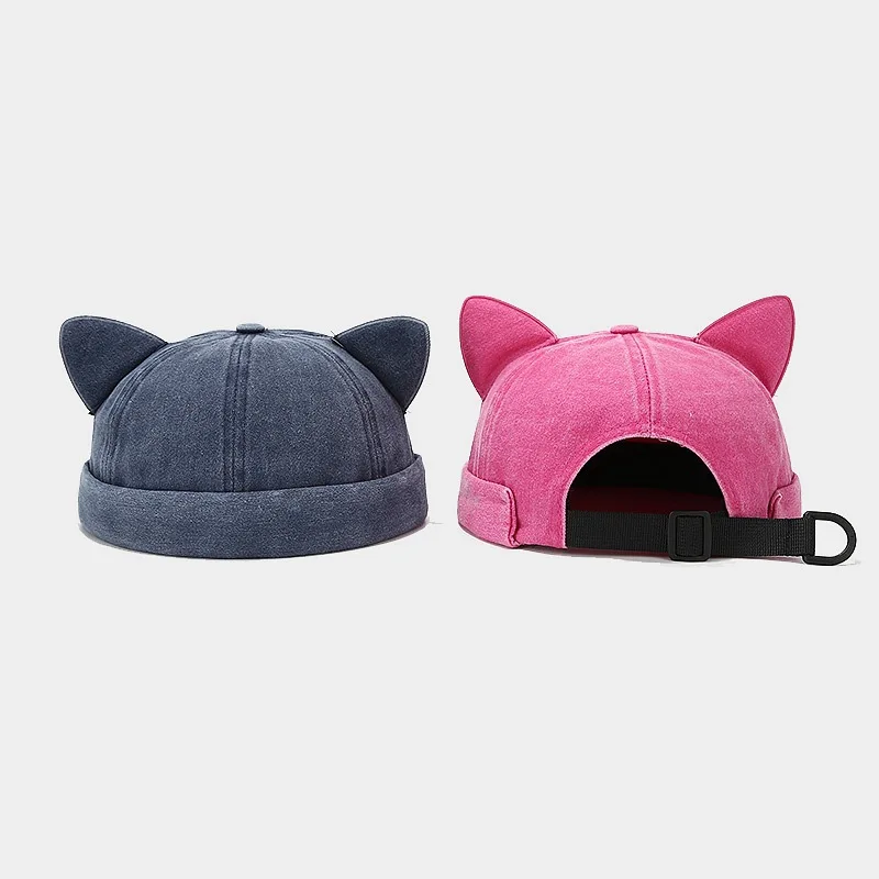 Novelty Creative Cute Cat Ears Beret Landlord No Eaves Hip Hop Baseball Hat Men Women Summer Autumn Internet Celebrity