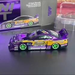 MINI GT 1:64 #618 Nissan S15 SILVIA No. 23 Car model, boy's toy, adult collection, children's holiday gift, room decoration