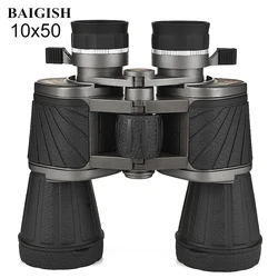 Baigish Russian 10x50 Binoculars Powerful Military Lightweight Telescope HD Professional Waterproof for Hunting Bird Watching
