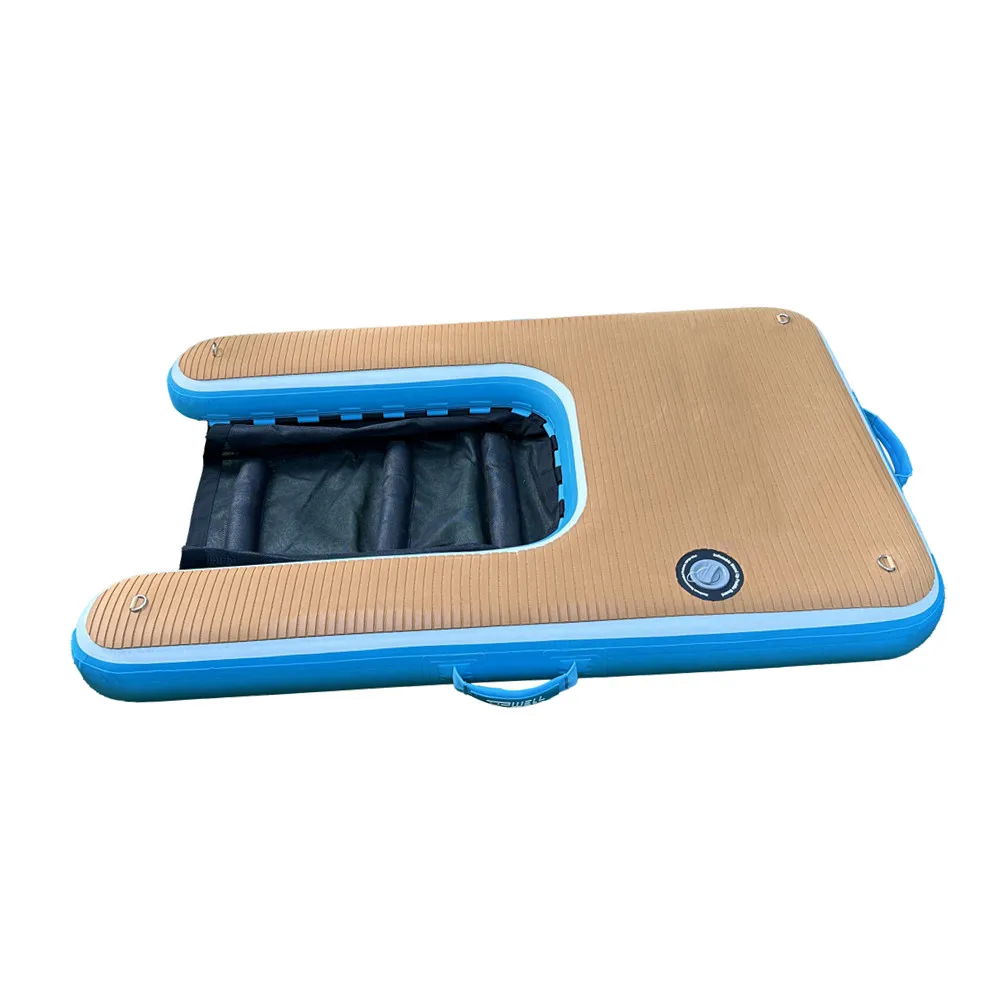 2026 High Quality Inflatable Dog Water Ramp Dock Floating Inflatable Pup Plank Platform With Ladder Steps for Swimming Pets for