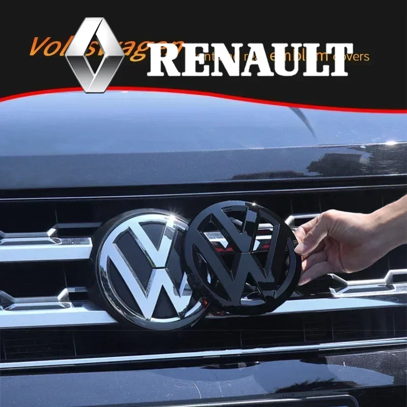 

Car Emblem Front Grille Rear Trunk Lid Covers Sticker 3D Decoration For VW MK6 8 Tiguan Arteon CC PASSAT B6 7 8 8.5 POLO T-ROC