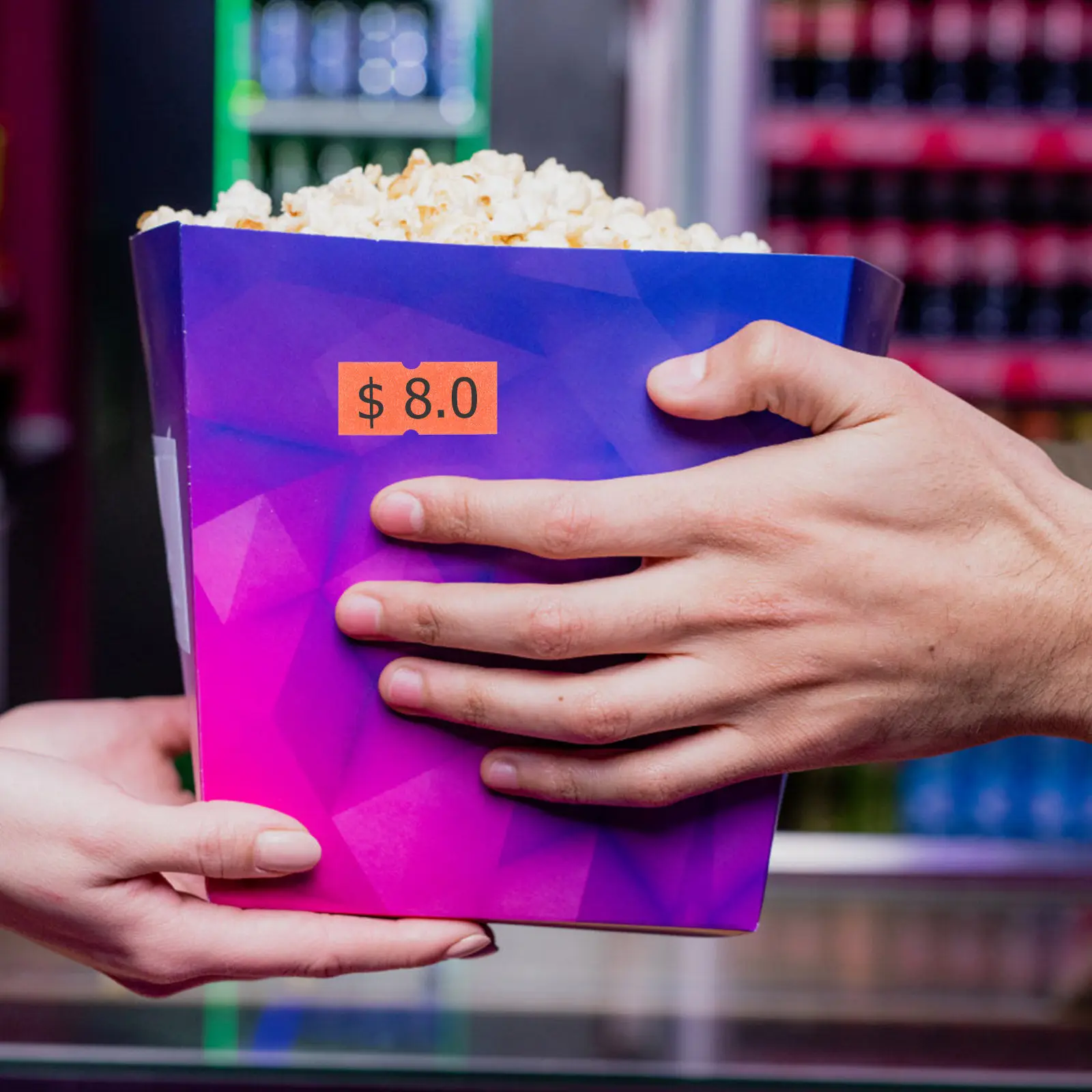 

Рулон самоклеящейся этикеточной бумаги для ценников, прозрачный маркер для цен, для розничных магазинов, быстросохнущие чернила, гладкая печать