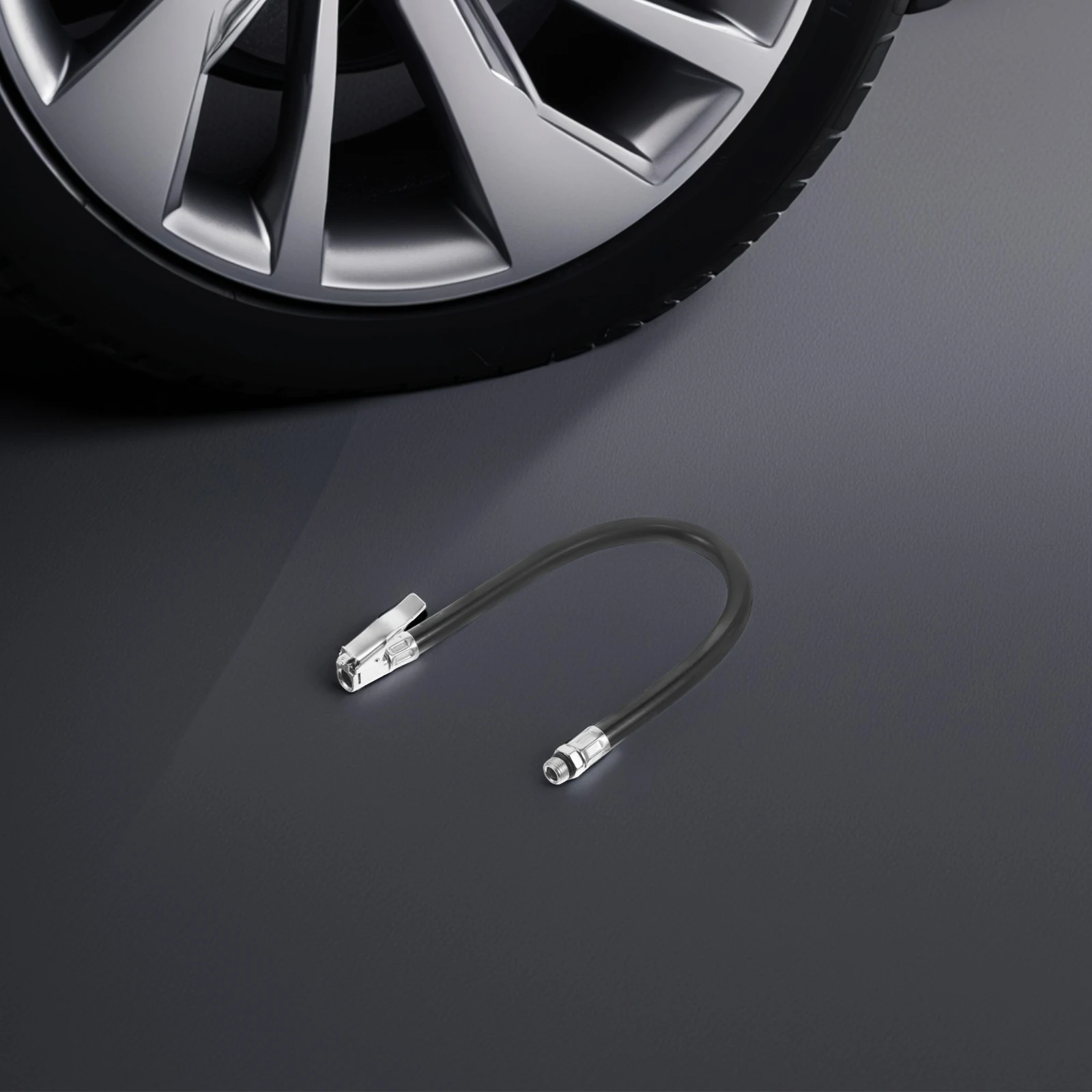 

Tire Pressure Gauge Inflation Head Metal Extension Hose for Car Motorcycle Tire Valve Air Compressor Pump Longlasting Multiscene