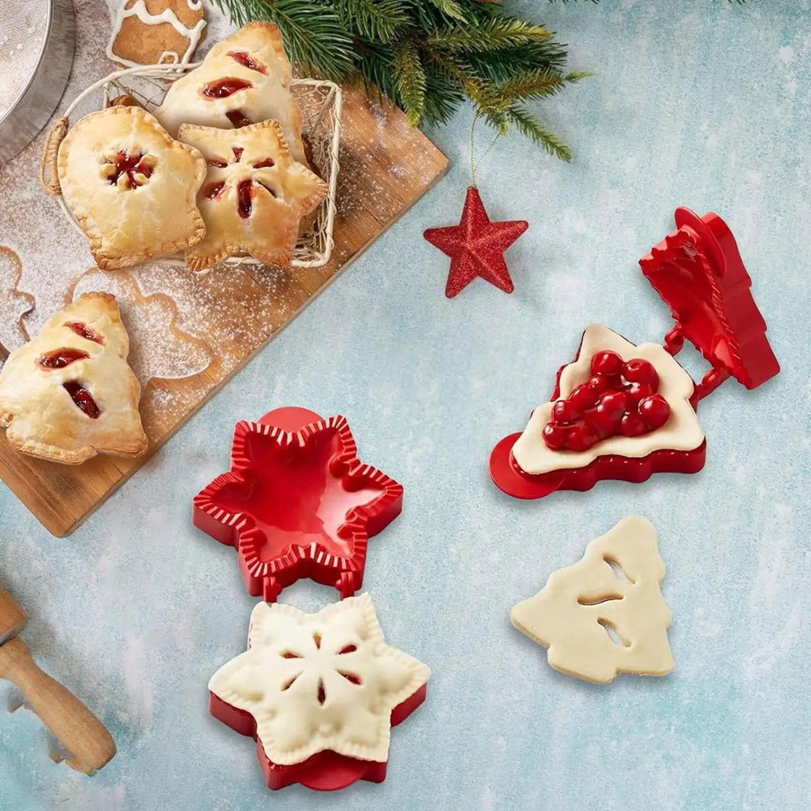 

Формы для выпечки, 3 предмета, многоразовый резак с крышками, маленькая пресс-формы для теста, формы для пирогов на Хэллоуин, Рождество, День Благодарения, осень