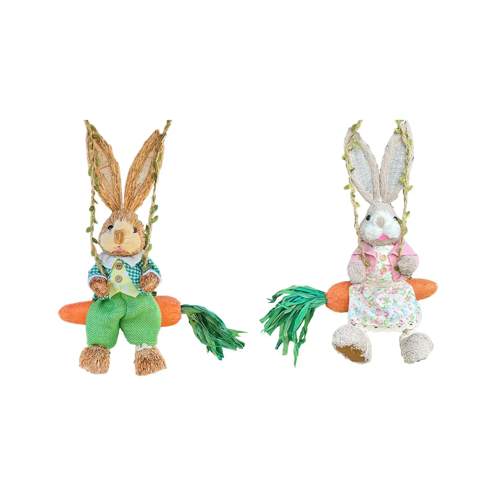 Easter Bunny Figurine Cute Cartoon Easter Rabbit Statue Easter Decoration for Cabinet Balcony Micro Landscape Tabletop Bookshelf