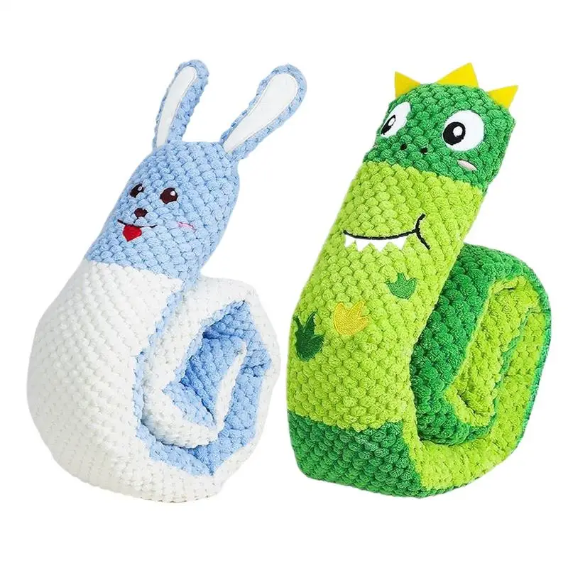 

Dog Toys Aggressive Chewers Squeaky Dog Chew Toys Teething Game Stuffed Animal Soft Squeaker Pet Supplies Dinosaur Bunny Puppy