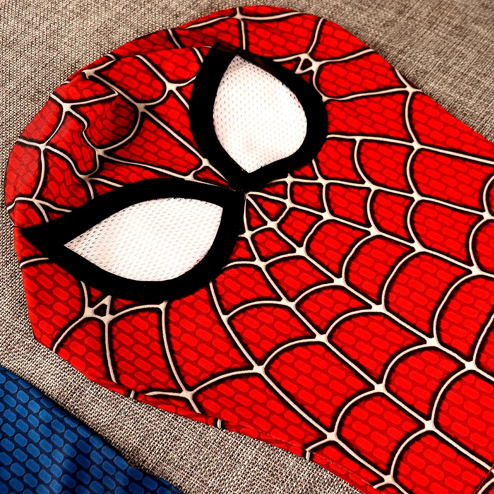 Spiderman Cosplay para Crianças Miles Morales Longe de Casa, Zentai Superhero Bodysuit, Spandex Suit, Estilo 3D, Novo