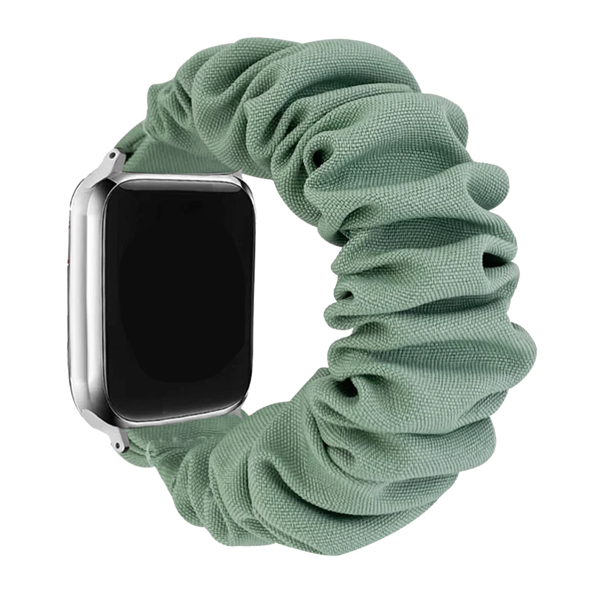 Scrunchie-Armband für Apple Watch Band 44 mm 40 mm 42 mm 41 mm 38 mm 45 mm 49 mm Ultra-Nylon-Solo-Loop-Armband iWatch Damen 8 7 6 5 4 SE – Detail 9