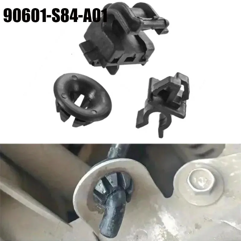 

3PCS Hood Rod Holder Opener Stay Grommet Clips Set 90601-S84-A01 Fits For Honda Accord Odyssey Pilot Replacement Car Accessories