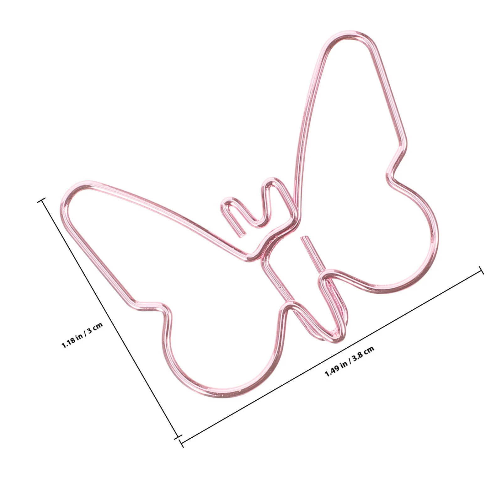 18 قطعة دبابيس ورق لطيف الإبداعية على شكل مقاطع معدنية لمكتب دراسة وثيقة الملفات سجل القصاصات الإشارات المرجعية دبابيس الورق الزخرفية #4