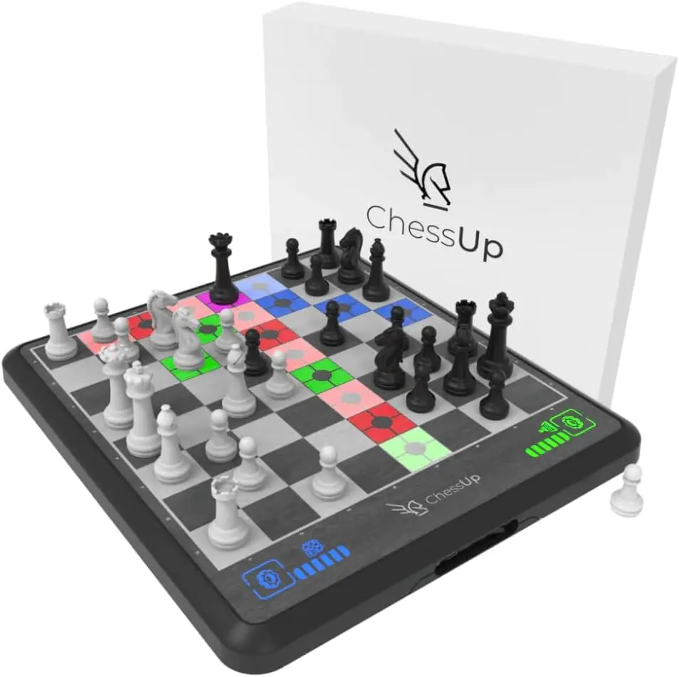 1  Electronic Chess Board by Bryght Labs - Built-in Chess Engine & Instructor - Includes Chess Set TouchSense Pieces  Light Up