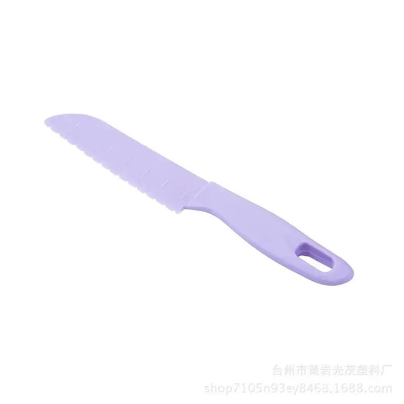 Sawtooth Cutter Plastic Fruit Knife Safe Kitchen Knife Kids Chef for Bread Lettuce Toddler Cooking Knives Children Paring Knives