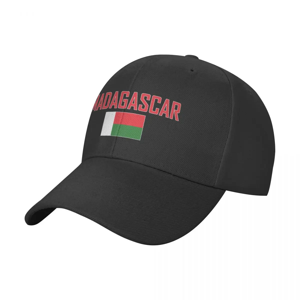 MADAGASCAR Country Name With Flag Sun Baseball Cap Breathable Adjustable Men Women Outdoor Soccer Hat For Gift