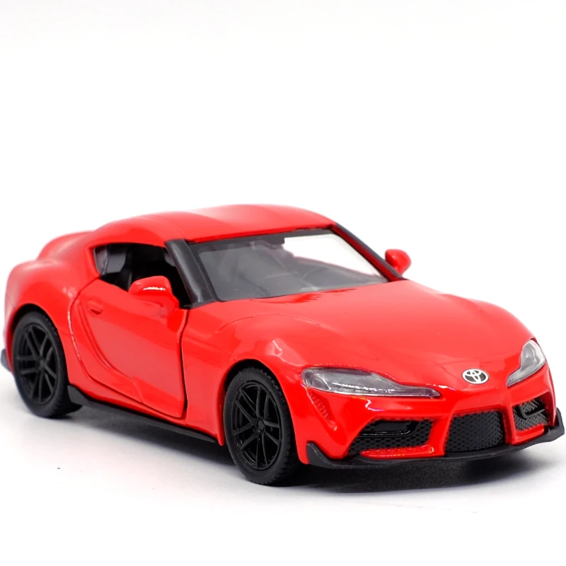 1:36 Toyota Supra Sports Car RMZ CITY Alloy Diecast Car Model Toy con Pull Back per bambini regali collezione di giocattoli F162