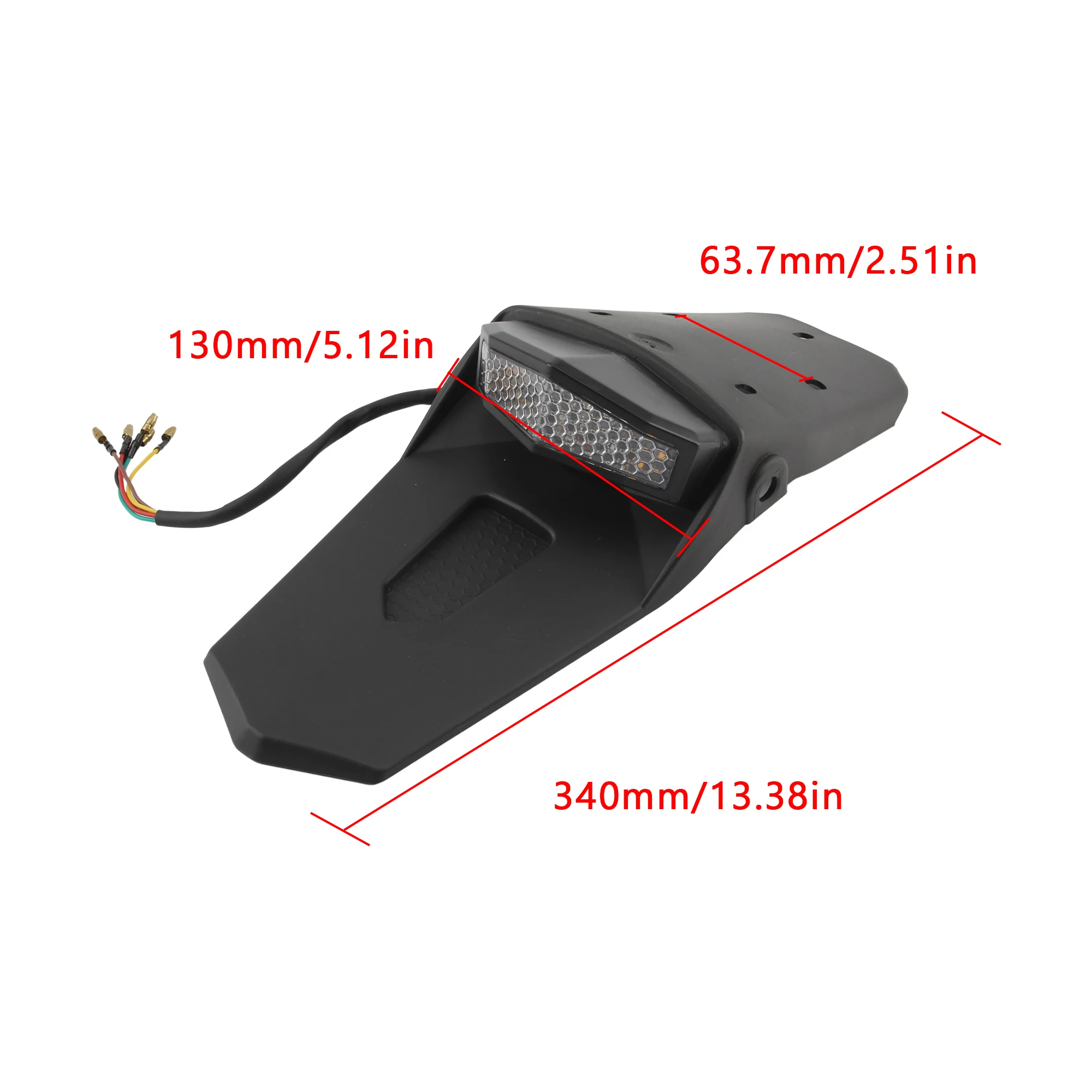 Motorcycle Mudguard Taillight Motorbike Brake Light For Honda Kawasaki Yamaha Suzuki Dirt Bike Enduro Motocross Accessories