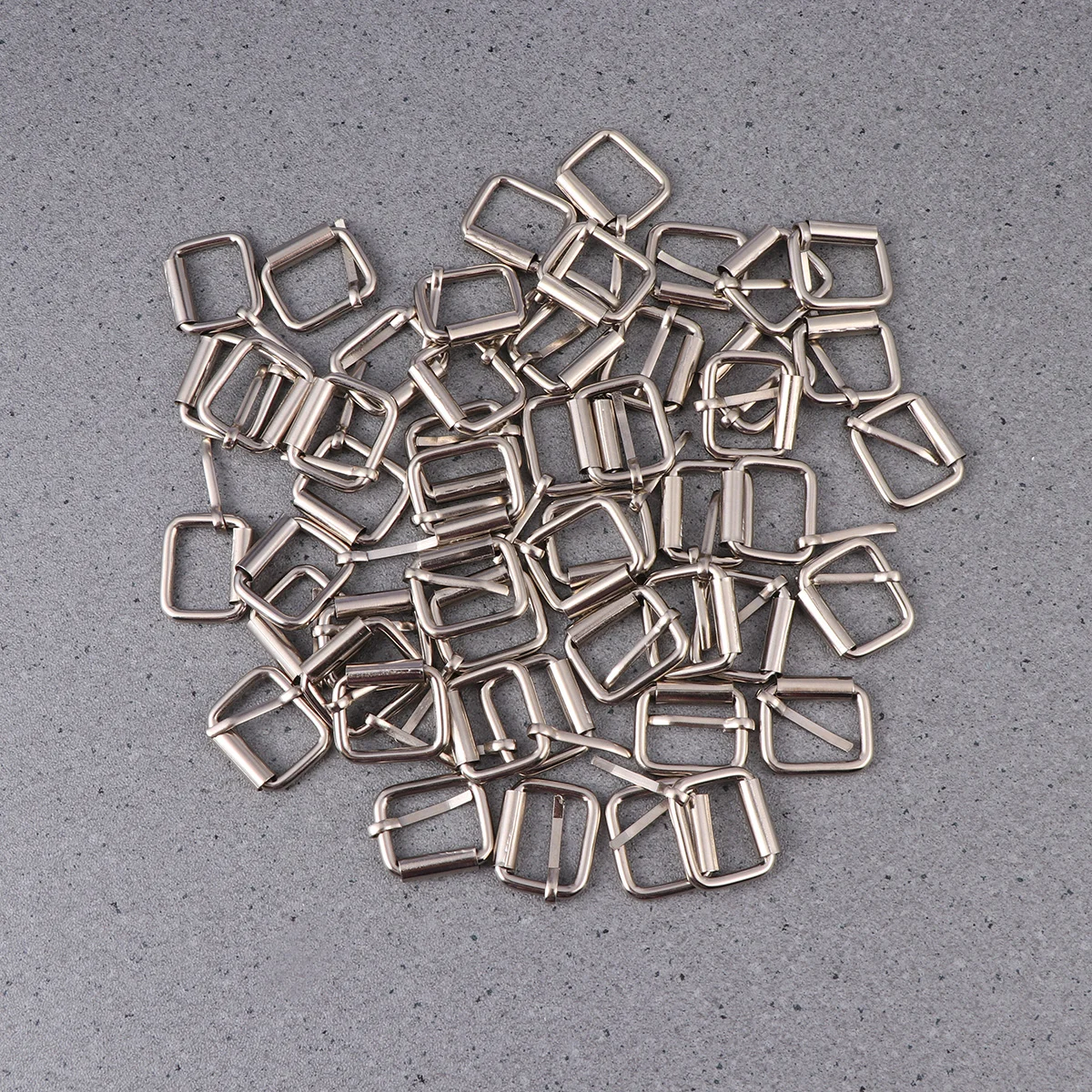 50PCS Metal Roller Buckle Rings Multi-Purpose for Belt Bags Ring Hand DIY Accessories Shoe Buckles Roller Strap Buckles (Silver)