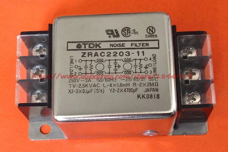

Новый фильтр питания с защитой от помех EMI ZRAC2203-11