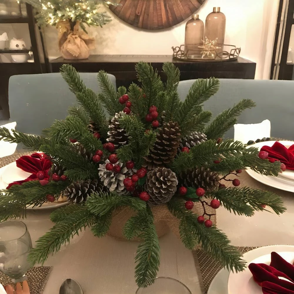 10/20 pçs plantas artificiais árvore de natal casa decoração de mesa ao ar livre quintal acessórios de jardim produtos domésticos vaso diy